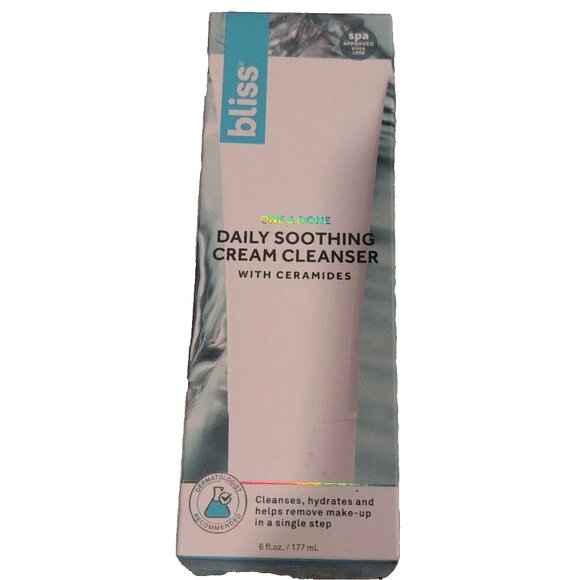 BLISS One & Done Daily Soothing Cream Cleanser with ceramides make up remover - Picture 2 of 3